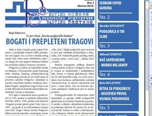 Prvi broj časopisa "Novine podgoričke baštine" Prvi broj časopisa "Novine podgoričke baštine"
