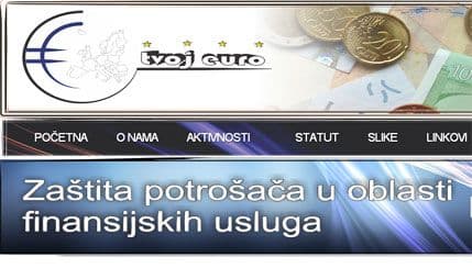 NVO Tvoj euro:Štitićemo potrošače finansijskih usluga  NVO Tvoj euro:Štitićemo potrošače finansijskih usluga