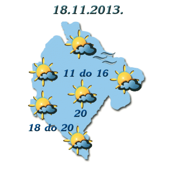 Danas sunčano, temperatura do 20 stepeni Danas sunčano, temperatura do 20 stepeni