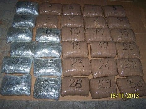 Božaj: Zaplijenjeno 33 kg skanka Božaj: Zaplijenjeno 33 kg skanka