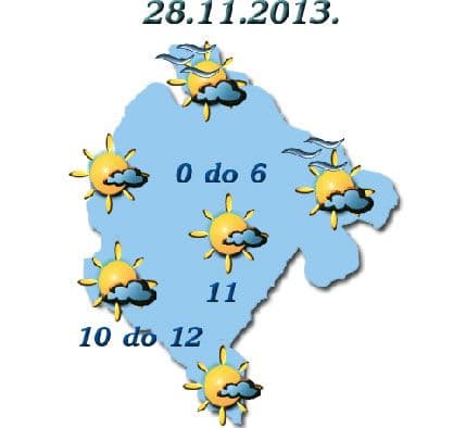 ZHMSCG: Pretežno sunčano, do 12 stepeni ZHMSCG: Pretežno sunčano, do 12 stepeni