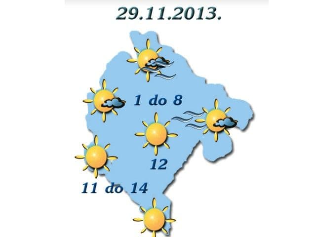 HMZCG: Danas sunčano i hladno HMZCG: Danas sunčano i hladno