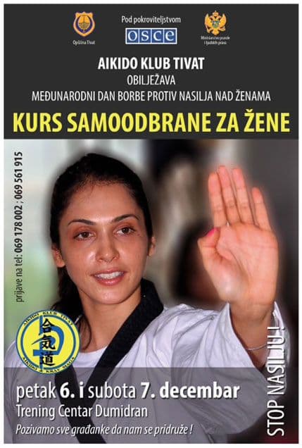 Aikido klub Tivat u kampanji za borbu protiv nasilja nad ženama Aikido klub Tivat u kampanji za borbu protiv nasilja nad ženama