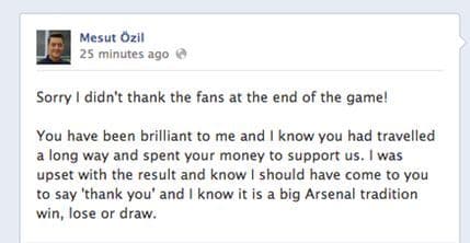 Ozil uputio izvinjenje navijačima! Ozil uputio izvinjenje navijačima!