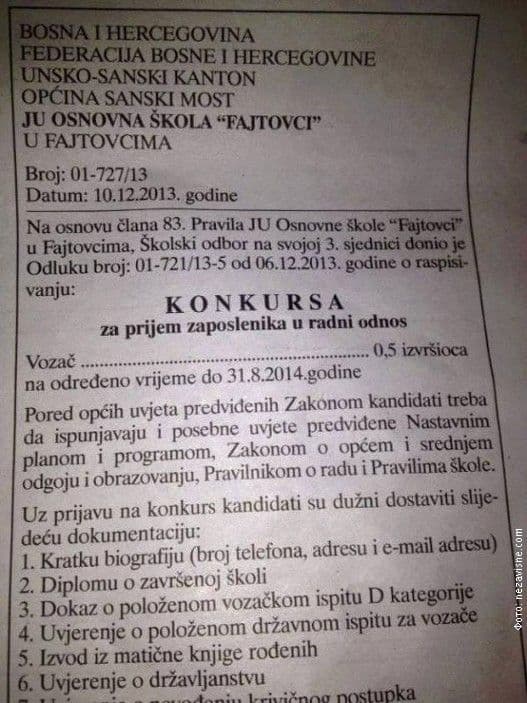 BiH: Dosta im je i pola vozača! BiH: Dosta im je i pola vozača!
