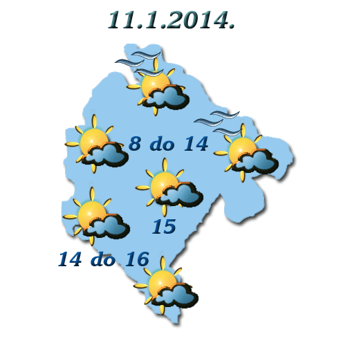 HMZCG: Sjutra bez padavina, do 15 stepeni HMZCG: Sjutra bez padavina, do 15 stepeni