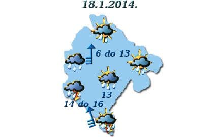 HMZCG: Toplo uz intenzivnije padavine HMZCG: Toplo uz intenzivnije padavine