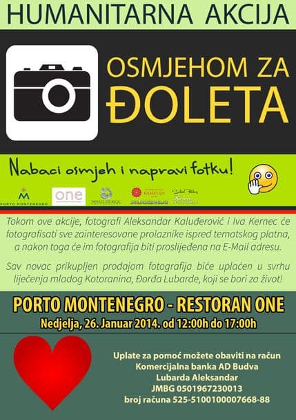 Nastavak akcije „Osmjehom za Đoleta“ u marini Porto Montenegro Nastavak akcije „Osmjehom za Đoleta“ u marini Porto Montenegro