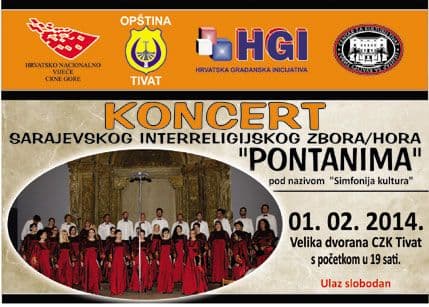 Koncert interreligijskog hora „Pontanima“ u Tivtu Koncert interreligijskog hora „Pontanima“ u Tivtu