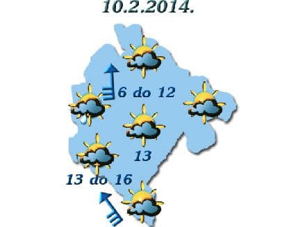 ZHMSCG: Danas uglavnom bez padavina ZHMSCG: Danas uglavnom bez padavina