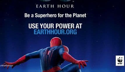 Spajdermen promoviše akciju „Sat za planetu Zemlju“ Spajdermen promoviše akciju „Sat za planetu Zemlju“