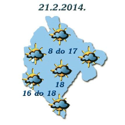 Danas oblačno, slaba kiša Danas oblačno, slaba kiša