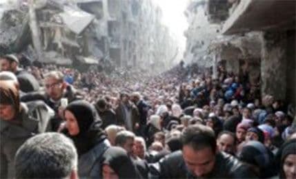 Zastrašujuća fotografija: 160 hiljada ljudi u Damasku čeka na vodu Zastrašujuća fotografija: 160 hiljada ljudi u Damasku čeka na vodu