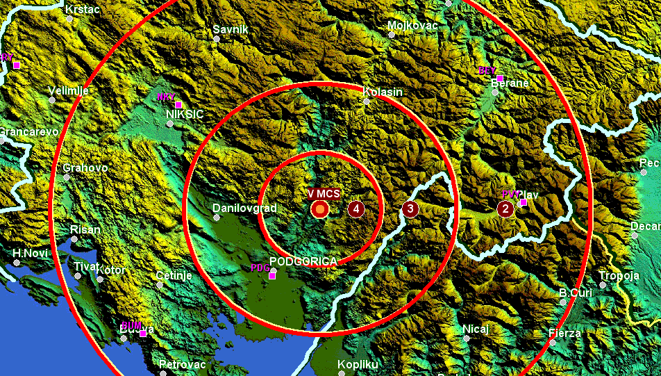 Slabiji zemljotres u rejonu Kuča Slabiji zemljotres u rejonu Kuča
