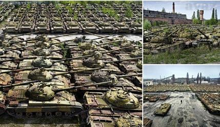 Ukrajinsko groblje tenkova: Stotine ruskih oklopnih vozila sakriveno u tajnom skladištu Ukrajinsko groblje tenkova: Stotine ruskih oklopnih vozila sakriveno u tajnom skladištu