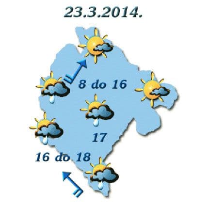 Sjutra popodne kiša, temperatura do 18 stepeni Sjutra popodne kiša, temperatura do 18 stepeni