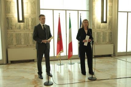 Crna Gora može da računa na podršku Vlade Italiije Crna Gora može da računa na podršku Vlade Italiije