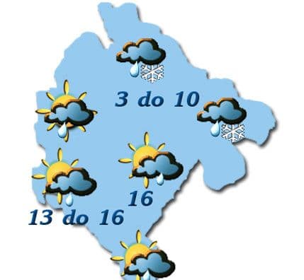 Sjutra pretežno oblačno sa slabim padavinama Sjutra pretežno oblačno sa slabim padavinama