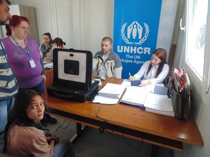 Postavljena mobilna biometrija u kampu Konik 1 Postavljena mobilna biometrija u kampu Konik 1