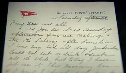 Rekordna cijena za pismo sa "Titanika" Rekordna cijena za pismo sa "Titanika"