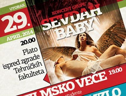 SevdahBaby večeras u bifeu zgrade Tehničkih fakulteta SevdahBaby večeras u bifeu zgrade Tehničkih fakulteta