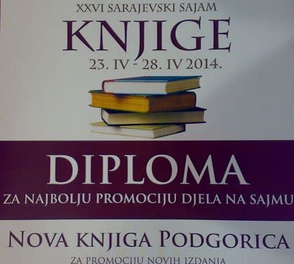 Nova knjiga nagrađena na Sarajevskom sajmu knjiga Nova knjiga nagrađena na Sarajevskom sajmu knjiga