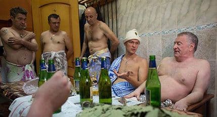 FOTO: Degtarjev u sauni sa šeširićem i Žirinovskim FOTO: Degtarjev u sauni sa šeširićem i Žirinovskim