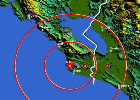 Slabiji potres kod Ulcinja Slabiji potres kod Ulcinja
