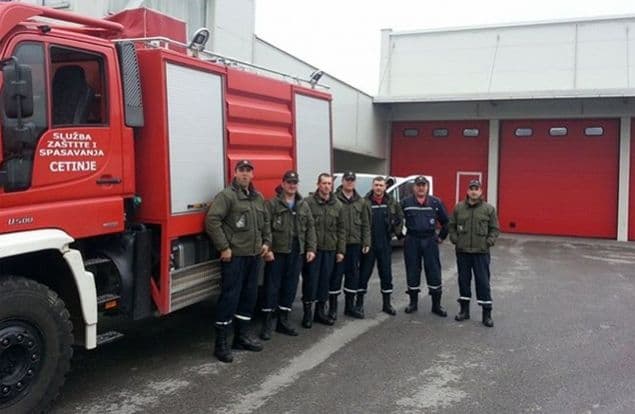 Članovi cetinjske Službe zaštite i spašavanja stigli u Srbiju Članovi cetinjske Službe zaštite i spašavanja stigli u Srbiju