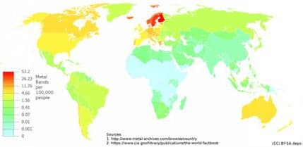 Hevi metal se sluša u bogatim, naprednim i tolerantnim zemljama Hevi metal se sluša u bogatim, naprednim i tolerantnim zemljama
