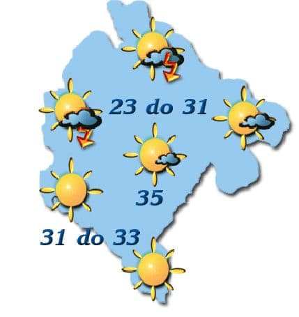 I sjutra toplo, do 35 stepeni I sjutra toplo, do 35 stepeni