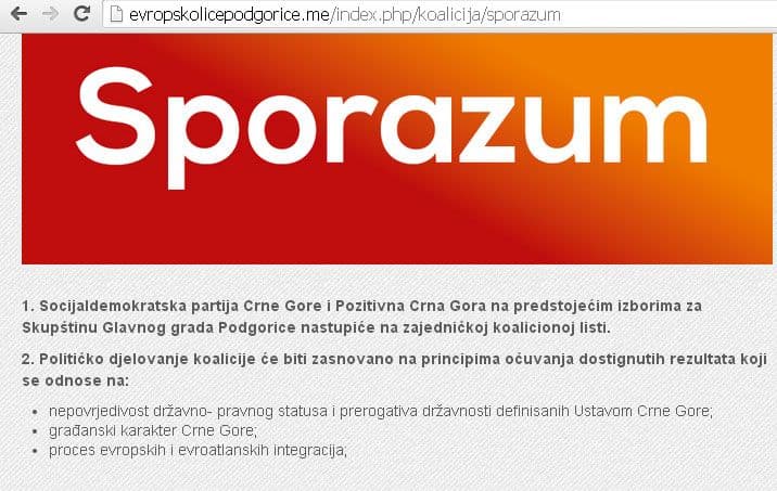 Koalicioni sporazum SDP/ PCG: NATO integracije - jedan od ključnih principa Koalicioni sporazum SDP/ PCG: NATO integracije - jedan od ključnih principa