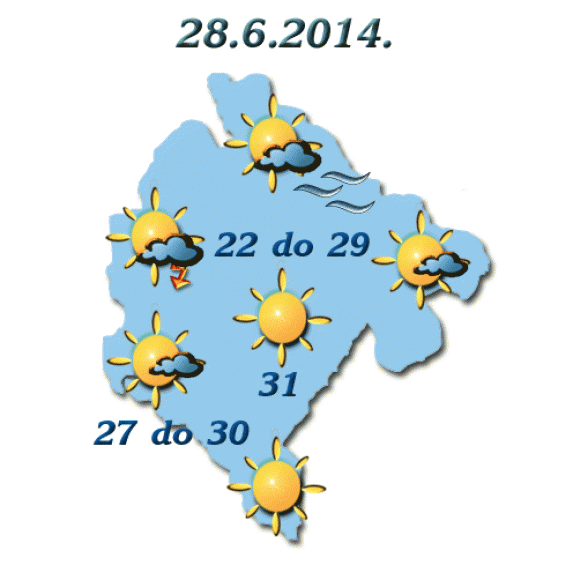 Danas sunčano, do 32 stepena Danas sunčano, do 32 stepena