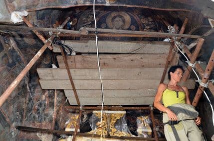 FOTO: Konzerviraju se freske u Crkvi Svetog Đorđa FOTO: Konzerviraju se freske u Crkvi Svetog Đorđa