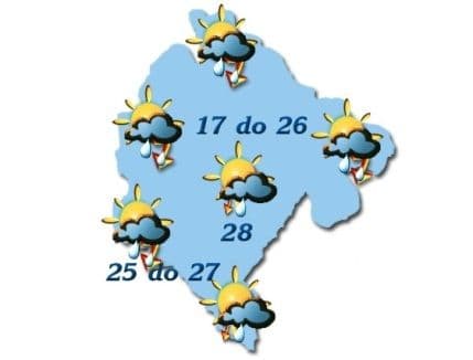 ZHMSCG: I kiša i sunce narednih pet dana ZHMSCG: I kiša i sunce narednih pet dana