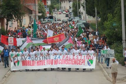 Protesti u Plavu: Crna Gora da osudi ubijanje palestinskih civila Protesti u Plavu: Crna Gora da osudi ubijanje palestinskih civila