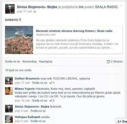 Savjetnik predsjednika opštine Berane urednika Skala radija nazvao ustašom Savjetnik predsjednika opštine Berane urednika Skala radija nazvao ustašom