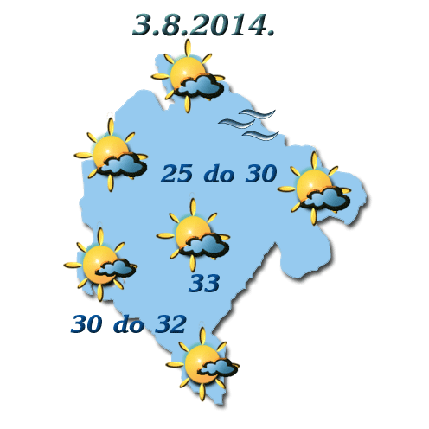 ZHMSCG: Narednih dana sunčano, od srijede temperatura u padu ZHMSCG: Narednih dana sunčano, od srijede temperatura u padu