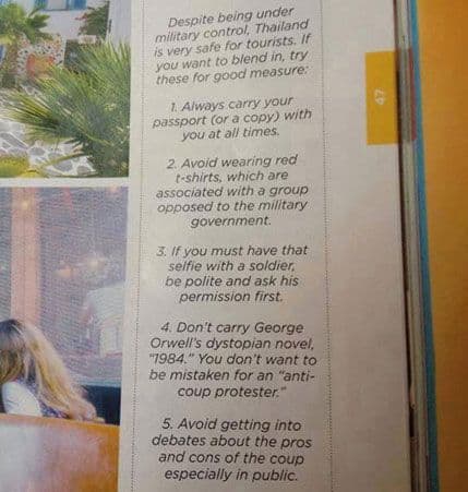 Ne nosite knjigu Orvela ako idete na Tajland Ne nosite knjigu Orvela ako idete na Tajland