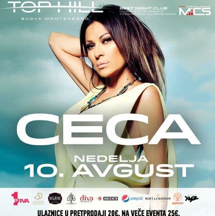 NAGRADNA IGRA: Dva puta po dvije karte za Cecin koncert u Top Hill-u NAGRADNA IGRA: Dva puta po dvije karte za Cecin koncert u Top Hill-u
