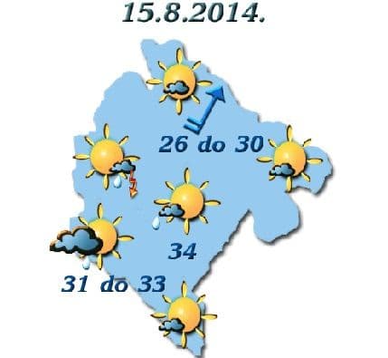 ZHMSCG: Za vikend hladnije, moguće i padavine ZHMSCG: Za vikend hladnije, moguće i padavine