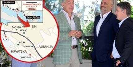 JUTARNJI: Umjesto preko Dubrovnika, autoput do Crne Gore i Albanije ići će preko BiH JUTARNJI: Umjesto preko Dubrovnika, autoput do Crne Gore i Albanije ići će preko BiH