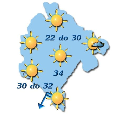 Od nedjelje popodne kiša i pad temperature Od nedjelje popodne kiša i pad temperature