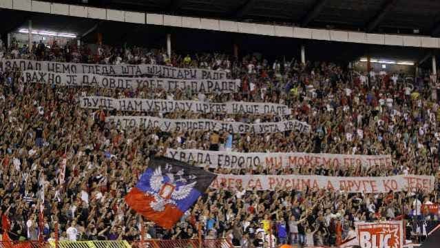 Navijači Zvezde: Ne u EU, savez samo sa Rusijom Navijači Zvezde: Ne u EU, savez samo sa Rusijom