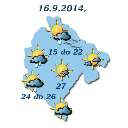 Sjutra promjenljivo oblačno, moguća kiša u drugom dijelu dana Sjutra promjenljivo oblačno, moguća kiša u drugom dijelu dana