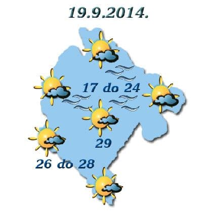Sjutra sunčano, do 29 stepeni Sjutra sunčano, do 29 stepeni