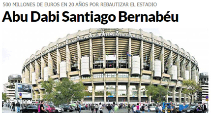 Real za 500 miliona eura mijenja ime stadiona Real za 500 miliona eura mijenja ime stadiona