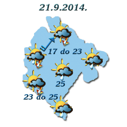 Danas promjenljivo oblačno, temperatura do 25 stepeni Danas promjenljivo oblačno, temperatura do 25 stepeni