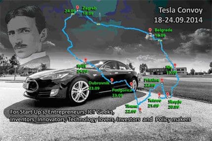 Danas Tesla Convoy 2014 prolazi kroz Podgoricu Danas Tesla Convoy 2014 prolazi kroz Podgoricu