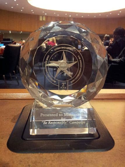 Kampanji „Budi odgovoran“ druga nagrada Partnerstva otvorenih vlada Kampanji „Budi odgovoran“ druga nagrada Partnerstva otvorenih vlada